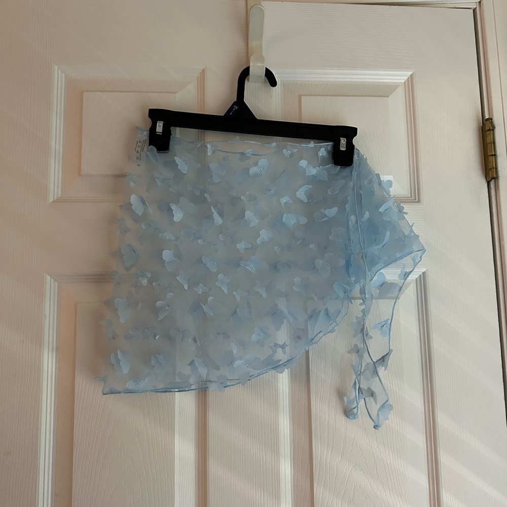 Light Blue Sheer Swim Coverup